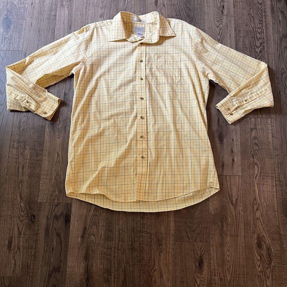 L.L Bean Men’s Button Down Shirt Large Tall Wrinkle Free